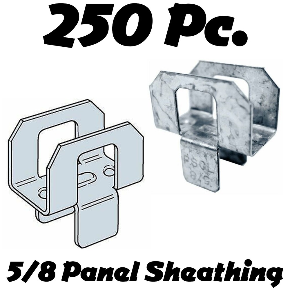 Simpson Strong-Tie PSCL 5/8 Galvanized Steel Panel Sheathing Clip Bag of 250 Pc.